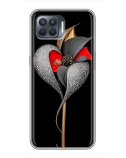 Чохол для OPPO Reno 4 Lite з картинкою «Срібна фантазійна квітка» Чохол для OPPO Reno 4 Lite з картинкою «Срібна фантазійна квітка»
