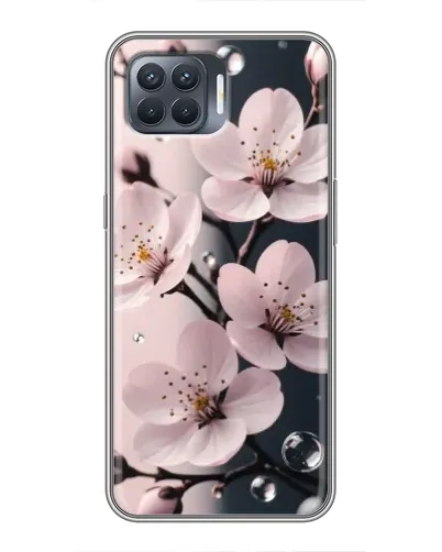 Чехол для OPPO Reno 4 Lite с картинкой «Нежная сакура и капли» Чехол для OPPO Reno 4 Lite с картинкой «Нежная сакура и капли»