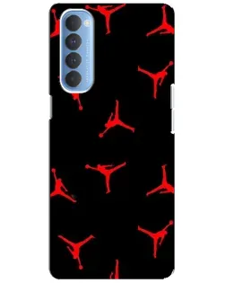 Чехол для OPPO Reno 4 Pro с картинкой «Jordan Red Pattern» Чехол для OPPO Reno 4 Pro с картинкой «Jordan Red Pattern»