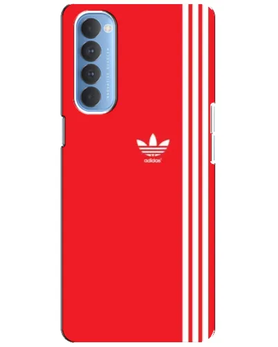 Чехол для OPPO Reno 4 Pro с картинкой «Красный минимализм Adidas»