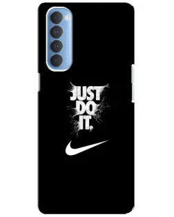 Чехол для OPPO Reno 4 Pro с картинкой «Текстовый принт Nike» Чехол для OPPO Reno 4 Pro с картинкой «Текстовый принт Nike»