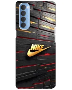 Чехол для OPPO Reno 4 Pro с картинкой «Золотой Nike на металле» Чехол для OPPO Reno 4 Pro с картинкой «Золотой Nike на металле»