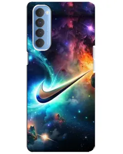 Чехол для OPPO Reno 4 Pro с картинкой «Космический Nike Swoosh» Чехол для OPPO Reno 4 Pro с картинкой «Космический Nike Swoosh»