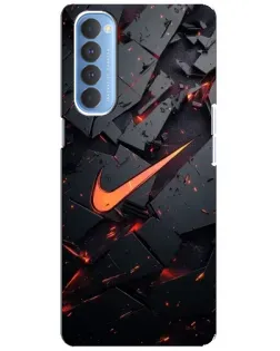 Чехол для OPPO Reno 4 Pro с картинкой «Nike — эффект разломов» Чехол для OPPO Reno 4 Pro с картинкой «Nike — эффект разломов»