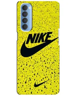 Чехол для OPPO Reno 4 Pro с картинкой «Желтый текстурный Nike» Чехол для OPPO Reno 4 Pro с картинкой «Желтый текстурный Nike»