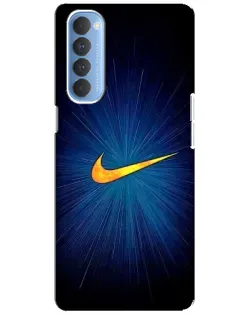Чехол для OPPO Reno 4 Pro с картинкой «Синий пульс Nike» Чехол для OPPO Reno 4 Pro с картинкой «Синий пульс Nike»