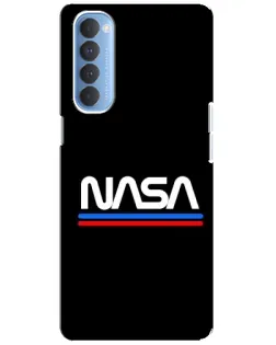 Чехол для OPPO Reno 4 Pro с картинкой «NASA — классика Red Blue» Чехол для OPPO Reno 4 Pro с картинкой «NASA — классика Red Blue»