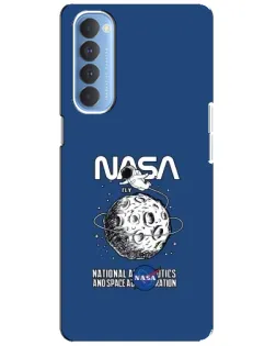 Чехол для OPPO Reno 4 Pro с картинкой «NASA — лунная миссия»