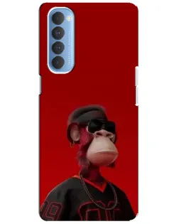 Чехол для OPPO Reno 4 Pro с картинкой «Bored Ape в красном» Чехол для OPPO Reno 4 Pro с картинкой «Bored Ape в красном»