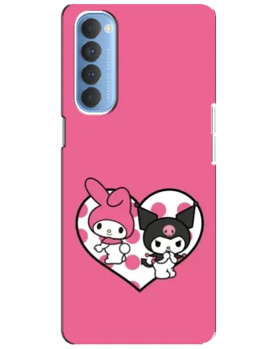 Чехол для OPPO Reno 4 Pro с картинкой «Kuromi и My Melody» Чехол для OPPO Reno 4 Pro с картинкой «Kuromi и My Melody»