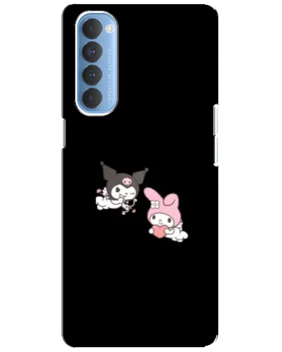 Чехол для OPPO Reno 4 Pro с картинкой «My Melody и Kuromi» Чехол для OPPO Reno 4 Pro с картинкой «My Melody и Kuromi»