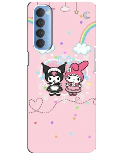 Чехол для OPPO Reno 4 Pro с картинкой «My Melody и Kuromi» Чехол для OPPO Reno 4 Pro с картинкой «My Melody и Kuromi»