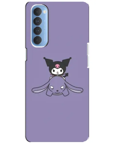 Чехол для OPPO Reno 4 Pro с картинкой «Kuromi на лиловом фоне» Чехол для OPPO Reno 4 Pro с картинкой «Kuromi на лиловом фоне»