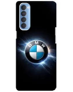 Чехол для OPPO Reno 4 Pro с картинкой «BMW — неоновое сияние»