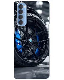 Чехол для OPPO Reno 4 Pro с картинкой «Колесо BMW вблизи»