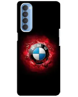Чехол для OPPO Reno 4 Pro с картинкой «Логотип BMW — вспышка»