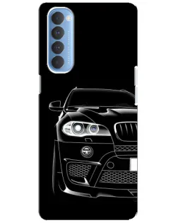Чехол для OPPO Reno 4 Pro с картинкой «Темный силуэт BMW»