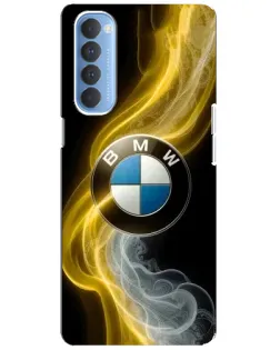 Чехол для OPPO Reno 4 Pro с картинкой «Золотистый дым BMW»