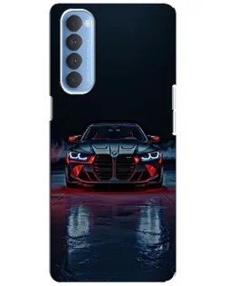Чехол для OPPO Reno 4 Pro с картинкой «BMW на мокрой дороге»