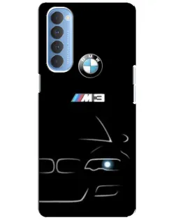 Чехол для OPPO Reno 4 Pro с картинкой «Минималистичный принт BMW M3»