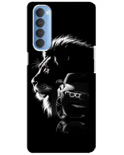 Чехол для OPPO Reno 4 Pro с картинкой «BMW и лев»