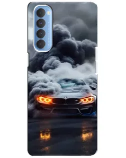 Чехол для OPPO Reno 4 Pro с картинкой «BMW в дыму»