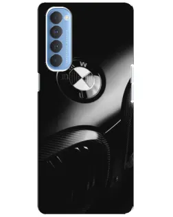 Чехол для OPPO Reno 4 Pro с картинкой «Эмблема BMW — макро»