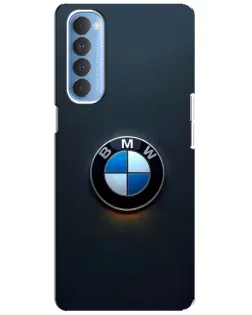 Чехол для OPPO Reno 4 Pro с картинкой «Логотип BMW — минимализм»