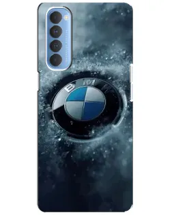 Чехол для OPPO Reno 4 Pro с картинкой «Логотип BMW — лед»