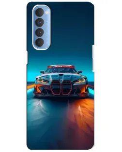 Чехол для OPPO Reno 4 Pro с картинкой «BMW — огни неона»