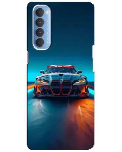 Чехол для OPPO Reno 4 Pro с картинкой «BMW — огни неона» Чехол для OPPO Reno 4 Pro с картинкой «BMW — огни неона»