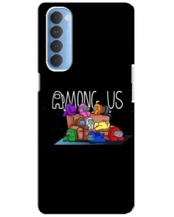 Чехол для OPPO Reno 4 Pro с картинкой «Логотип Among Us» Чехол для OPPO Reno 4 Pro с картинкой «Логотип Among Us»
