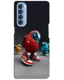 Чехол для OPPO Reno 4 Pro с картинкой «Among Us — 3D стиль»