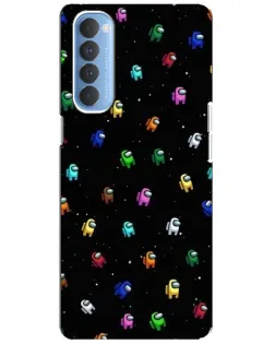 Чехол для OPPO Reno 4 Pro с картинкой «Экипаж Among Us»