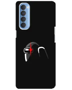 Чехол для OPPO Reno 4 Pro с картинкой «Among Us шлем»