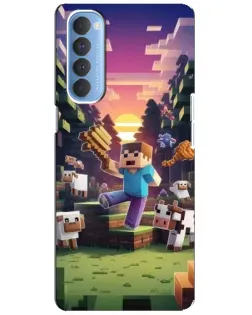 Чехол для OPPO Reno 4 Pro с картинкой «Стив на ферме» Чехол для OPPO Reno 4 Pro с картинкой «Стив на ферме»