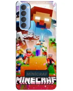 Чехол для OPPO Reno 4 Pro с картинкой «Minecraft герои игры»