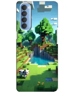 Чехол для OPPO Reno 4 Pro с картинкой «Minecraft летний день»