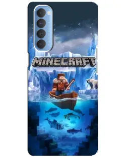 Чехол для OPPO Reno 4 Pro с картинкой «Minecraft ледяной мир»
