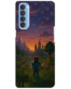 Чехол для OPPO Reno 4 Pro с картинкой «Стив у башни»