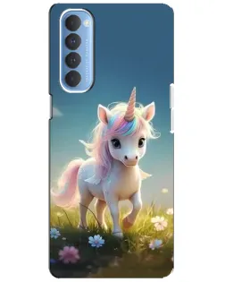 Чехол для OPPO Reno 4 Pro с картинкой «Единорог на поляне» Чехол для OPPO Reno 4 Pro с картинкой «Единорог на поляне»