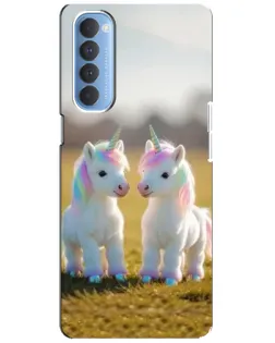 Чехол для OPPO Reno 4 Pro с картинкой «Пара единорогов» Чехол для OPPO Reno 4 Pro с картинкой «Пара единорогов»