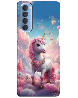 Чехол для OPPO Reno 4 Pro с картинкой «Единорог среди облаков» Чехол для OPPO Reno 4 Pro с картинкой «Единорог среди облаков»