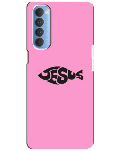 Чехол для OPPO Reno 4 Pro с картинкой «Розовый символ Jesus» Чехол для OPPO Reno 4 Pro с картинкой «Розовый символ Jesus»
