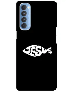 Чехол для OPPO Reno 4 Pro с картинкой «Рыба Jesus»