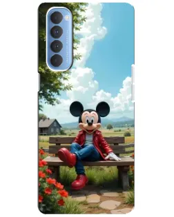 Чохол для OPPO Reno 4 Pro з картинкою «Міккі на лавці»