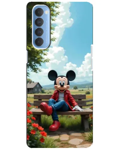 Чохол для OPPO Reno 4 Pro з картинкою «Міккі на лавці» Чохол для OPPO Reno 4 Pro з картинкою «Міккі на лавці»
