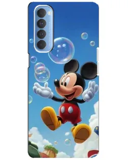 Чохол для OPPO Reno 4 Pro з картинкою «Mickey та мильні бульбашки»