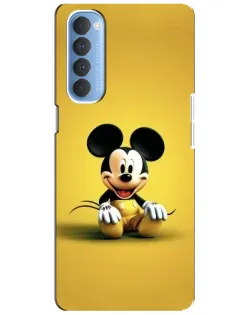 Чохол для OPPO Reno 4 Pro з картинкою «Міккі на жовтому»