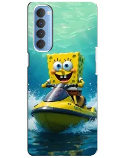 Чехол для OPPO Reno 4 Pro с картинкой «Спанч Боб на гидроцикле» Чехол для OPPO Reno 4 Pro с картинкой «Спанч Боб на гидроцикле»